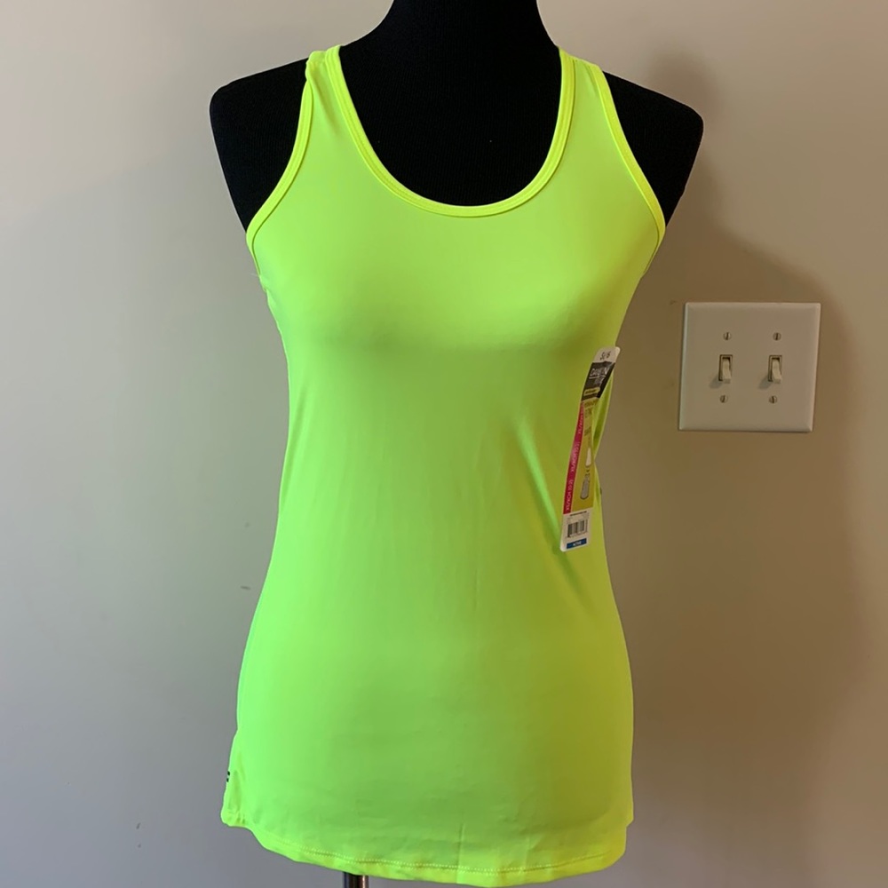 NWT Highlighter Yellow Danskin Racerback Athletic Tank Top